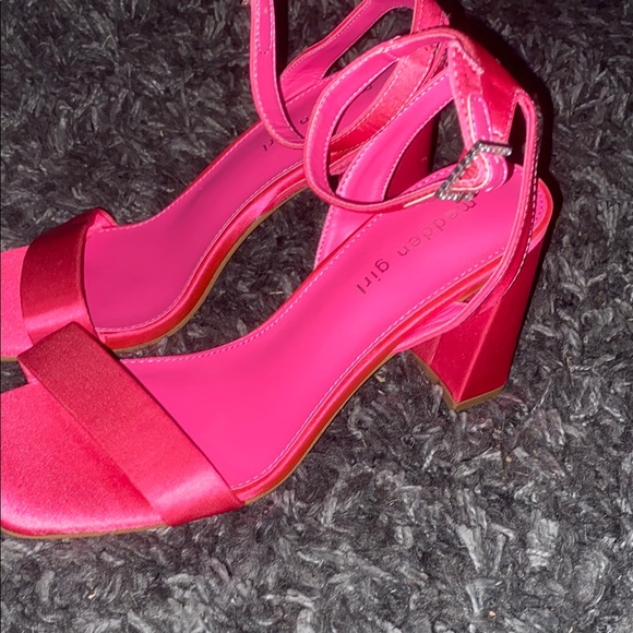 Madden Girl Pink Stiletto Heels with Slingback Strap - Picture 3 of 5